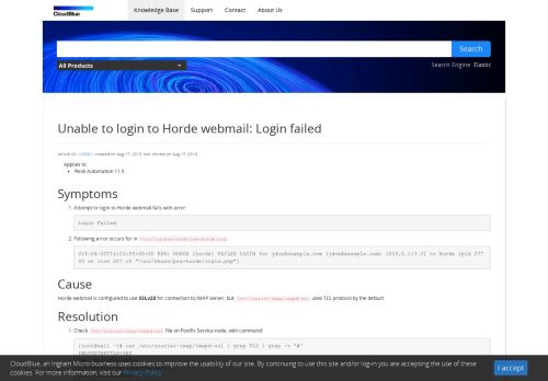 
                            5. KB CloudBlue: Unable to login to Horde webmail: Login failed