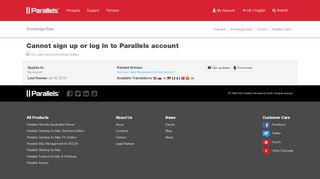 
                            10. KB Parallels: Cannot sign up or log in to Parallels account