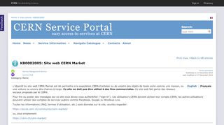 
                            5. KB0002005 - Site web CERN Market | CERN Service Portal