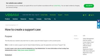 
                            3. KB1771: How to create a support case - Veeam