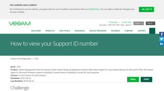 
                            4. KB2705: How to view your Support ID number - Veeam