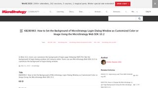 
                            6. KB280963: How to Set the Background of MicroStrategy Login Dialog ...