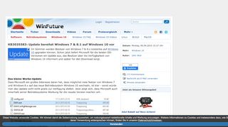 
                            5. KB3035583: Update bereitet Windows 7 & 8.1 auf Windows 10 vor ...