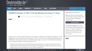 
                            13. KB4480976 Windows 10 1803 17134.556 (Manueller Download) 15 ...