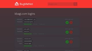 
                            1. kbagi.com passwords - BugMeNot