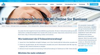 
                            8. KBC-Online for Business – E-Vollmachtverwaltung - KBC Bank ...