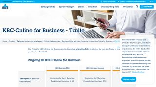 
                            10. KBC-Online for Business - Tarife - KBC Bank & Versicherung