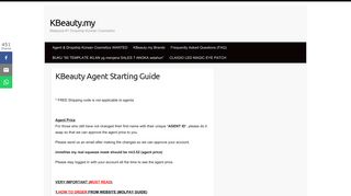 
                            5. KBeauty Agent Starting Guide - KBeauty.my