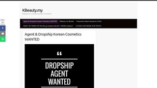 
                            6. KBeauty.my: Agent & Dropship Korean Cosmetics WANTED