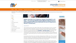 
                            7. KBZSC And AYA Trust, Myanmar Deploy TCS BaNCS In 90 Days - To ...