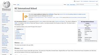 
                            6. KC International School - Wikipedia