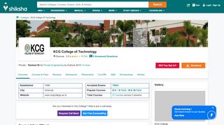 
                            10. KCG College of Technology, Chennai - Courses, Placement Reviews ...