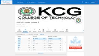 
                            8. KCGCT - K C G College of Technology | All Students & Alumni