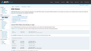 
                            9. KDE Wallet - ArchWiki - Linuxsecrets