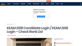 
                            5. KEAM 2018 Candidate Login / KEAM 2018 Login – Check ...