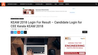 
                            4. KEAM 2018 Login For Result – Candidate Login for CEE ...