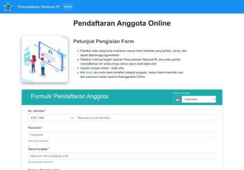 
                            4. Keanggotaan Online - Welcome - Perpustakaan Nasional