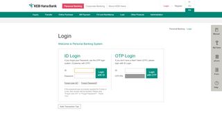 
                            4. KEB Hana Bank Login - PT BANK KEB HANA