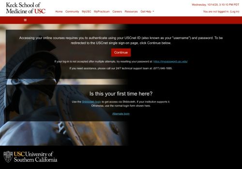 
                            5. Keck School of Medicine LMS: Log in to the site