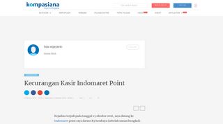 
                            11. Kecurangan Kasir Indomaret Point oleh lisa wijayanti - Kompasiana.com