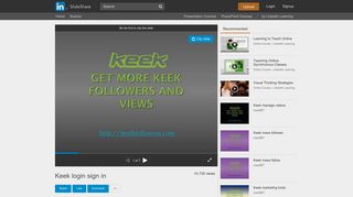 
                            3. Keek login sign in - SlideShare