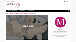 
                            11. Keen's Sign - Orthopaedic Examination of the Ankle | MediSavvy