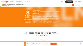 
                            4. KEEP CALM AND FIND OUT THINGS ABOUT WATTPAD - 17 ...