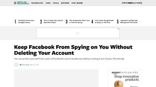 
                            11. Keep Facebook From Spying on You Without Deleting Your Account
