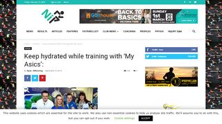 
                            6. Keep hydrated while training with 'My Asics': | NI Running