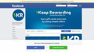 
                            4. Keep Rewarding - Home | Facebook