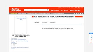 
                            2. Keep The Promise: The Global Fight Against Aids - Movie Reviews ...