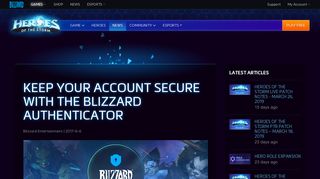 
                            3. Keep your Account Secure with the Blizzard ... - Heroes of the Storm