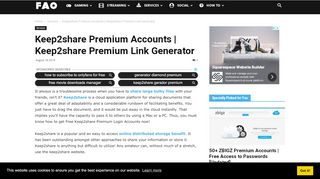 
                            10. Keep2share Premium Accounts | Keep2share Premium Link Generator