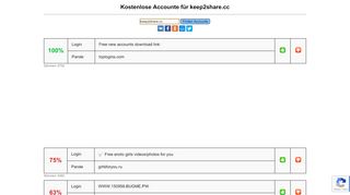 
                            1. keep2share.cc - kostenlose Accounte, Parolen und Logine