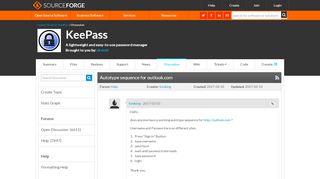 
                            1. KeePass / Discussion / Help:Autotype sequence for outlook.com ...