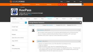 
                            12. KeePass / Discussion / Help:Change Master Password - SourceForge
