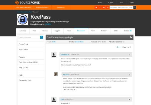 
                            4. KeePass / Discussion / Help:Gmail's new two page login - SourceForge