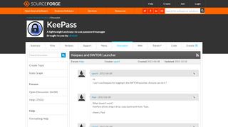 
                            13. KeePass / Discussion / Help:Keepass and SWTOR Launcher - SourceForge