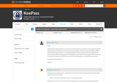 
                            7. KeePass / Discussion / Help:League of Legends - auto type wont ...