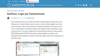 
                            3. KeePass: Login per Tastaturkürzel - Caschys Blog