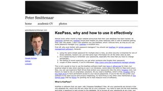 
                            12. KeePass, why and how to use it effectively - Peter Smittenaar