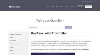 
                            10. KeePass with ProtonMail - ProtonMail Support