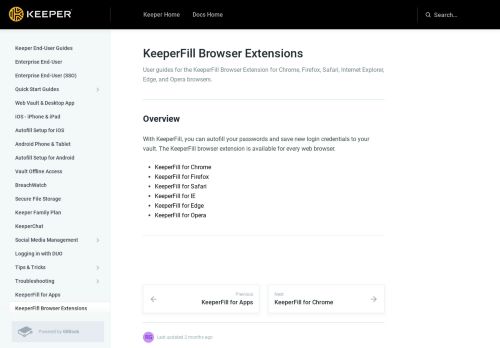 
                            5. KeeperFill Browser Extensions - User Guides