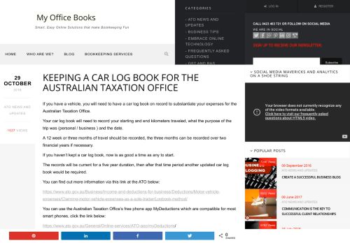 
                            13. Keeping a Car Log Book for the Australian Taxation Office | My Office ...