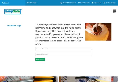 
                            7. KeepSafe, Inc : Customer Portal : Customer Login