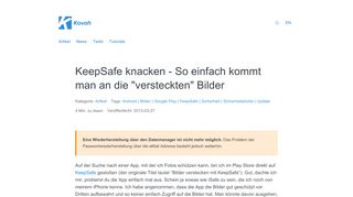 
                            13. KeepSafe knacken - So einfach kommt man an die 