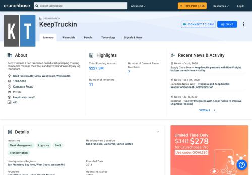 
                            13. KeepTruckin | Crunchbase