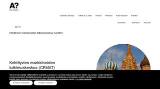 
                            13. Kehittyvien markkinoiden tutkimuskeskus (CEMAT) | Aalto-yliopisto