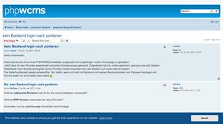 
                            12. kein Backend login nach portieren - phpwcms Support Forum