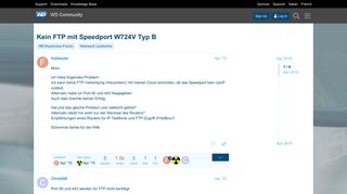 
                            8. Kein FTP mit Speedport W724V Typ B - Netzwerk Laufwerke - WD ...